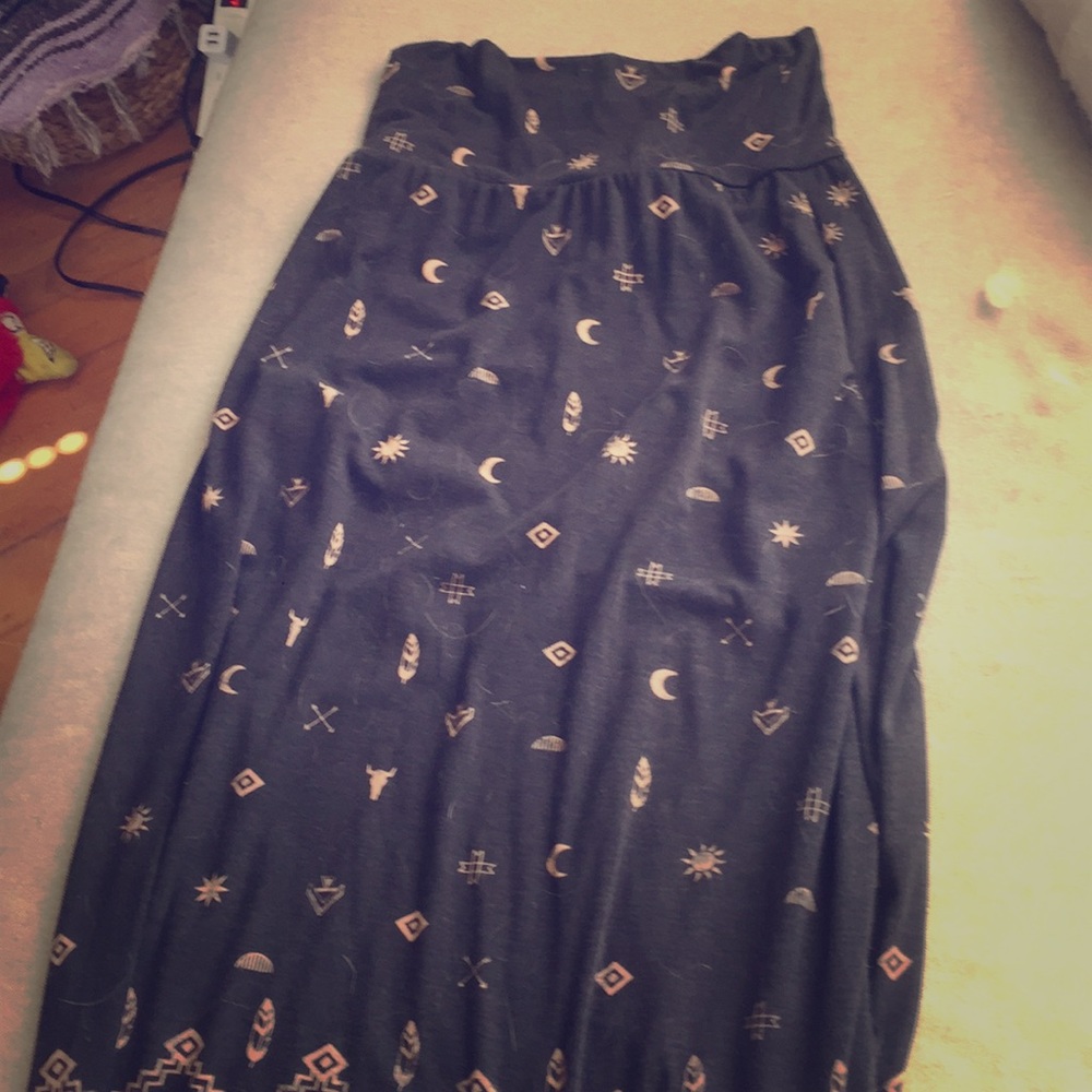 Sun moon stars maxi skirt